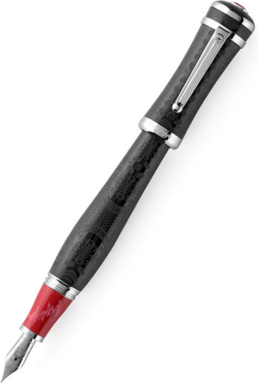 Montegrappa Πένα Γραφής Μαύρη από Ατσάλι με Μαύρο Μελάνι