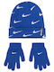 Swoosh Kinder Beanies mit Gestrickten Blaue Handschuhe