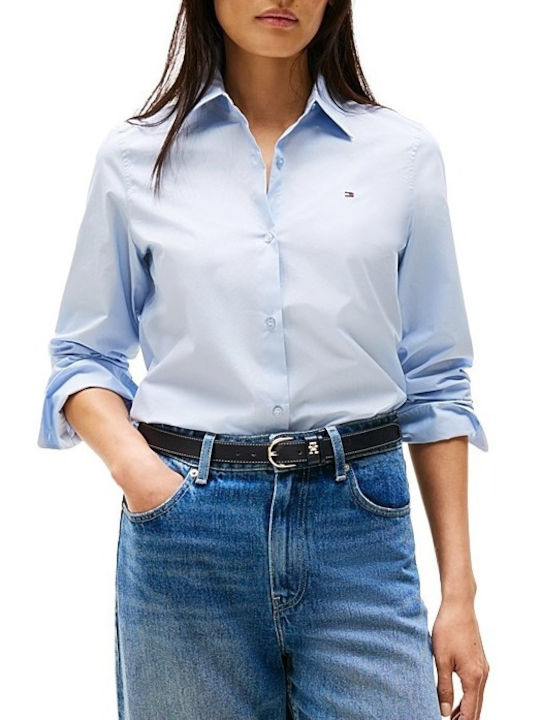 Tommy Hilfiger Γυναικείο Πουκάμισο Γαλάζιο Tommy Hilfiger Γυναικείο Πουκάμισο Γαλάζιο
