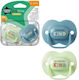 Tommee Tippee Anytime Orthodontic Pacifiers Silicone Green for 6-18 months 2pcs