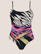Naturana Women's Black One Piece Swimsuit Adjustable Straps 73463 Black Beachwear Swimsuit