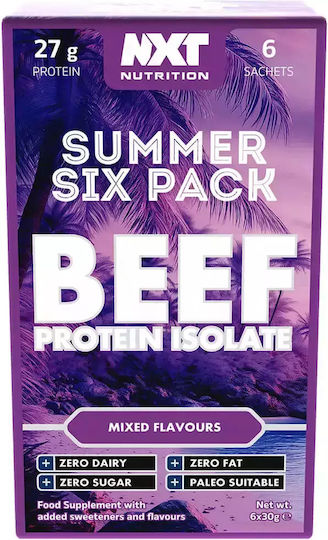 Nxt Nutrition Summer Six Pack Χωρίς Γλουτένη & Λακτόζη με Γεύση Blue Raspberry 6x30gr