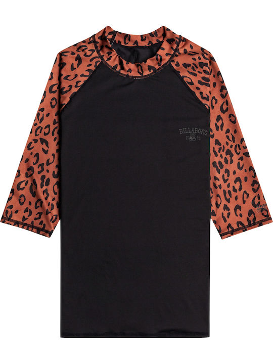 Billabong In Paradise Women's Short Sleeve Sun Protection Shirt Black