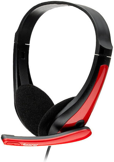 Spacer SPK-507 On Ear Gaming Headset cu conexiune 3,5mm Roșu