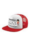 Rocky Balboa Καπέλο Ενηλίκων Soft Trucker Δίχτυ Red White Polyester Ενηλικων Unisex One Size