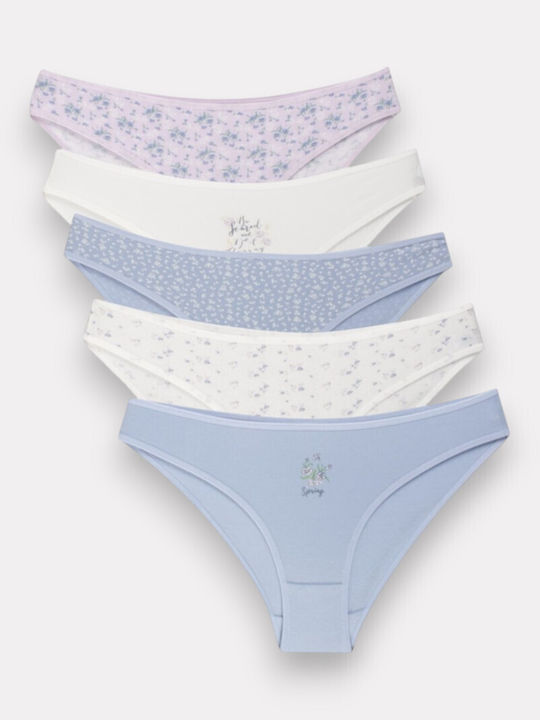 Berrak Дамско Слип Мултипак Light Blue/White