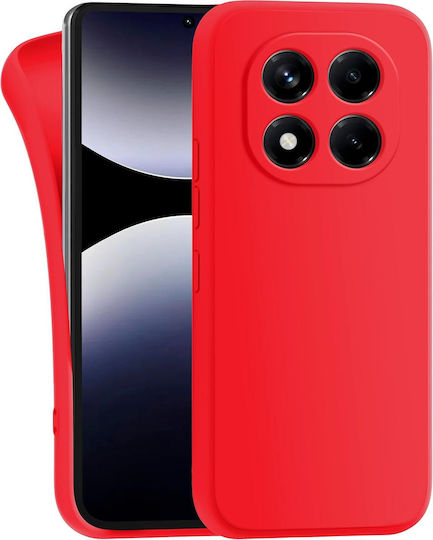 Back Cover Silicone 1.5mm Red (Redmi Note 14 Pro 5G / Poco X7)