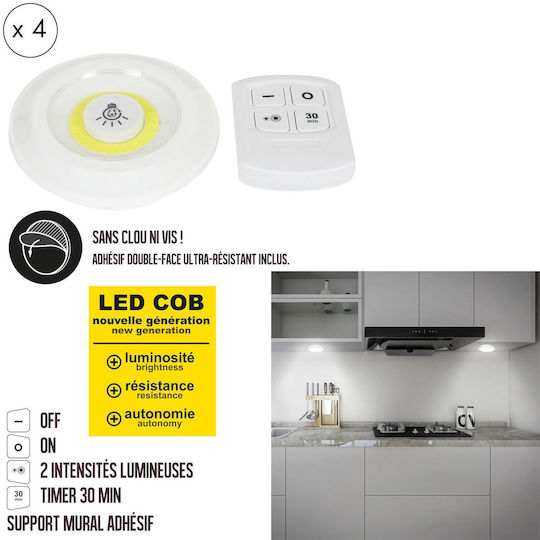 Je Cherche Une Idee LED Φωτιστικό για Ντουλάπες με Τηλεχειριστήριο και Αυτοκόλλητο Τοποθέτησης