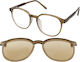 Crullé Stick C4 Prescription Eyeglass Frames Clip-On