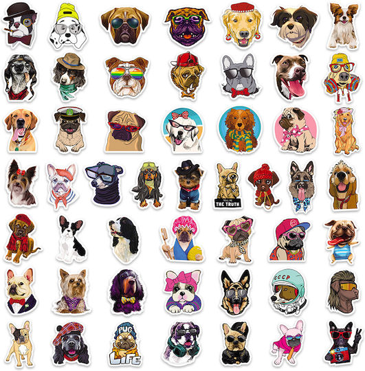 Sticker Set 50pcs-dog Family