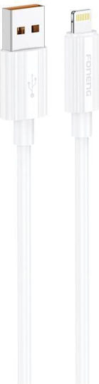Foneng USB-A to Lightning Cable 12W Λευκό 1.2m