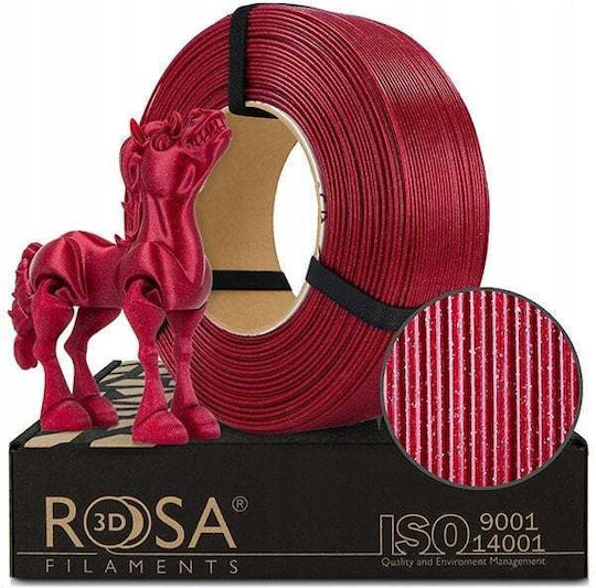 Rosa3D PLA 3D Printer Filament 1.75mm Κόκκινο 1kg 1τμχ (Refill)