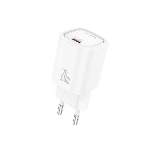 Foneng Φορτιστής Χωρίς Καλώδιο με Θύρα USB-C 20W Power Delivery Λευκός (EU69)