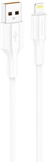 Foneng Regular la Cablu Lightning 12W Alb 1m