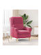 Ohrensessel Samt Bordeaux 76x94x102cm