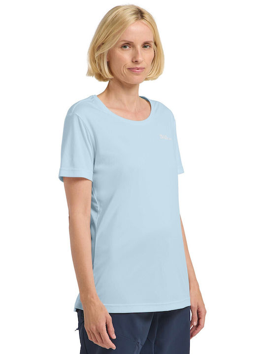 Women's Athletic Blouse Short Sleeve Blue