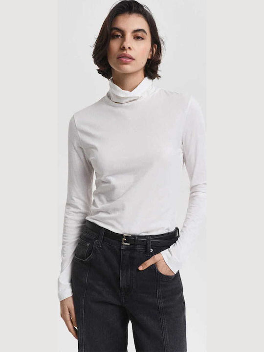 Gant Damen Bluse Baumwolle Rollkragenpullover W...