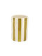 Beauty Home Ceramic Vase Iona Striped Olive Green – White 9.5 X 13.5 Cm