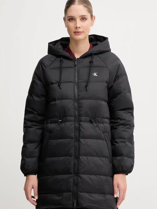 Women's Long Lifestyle Jacket for Winter Black