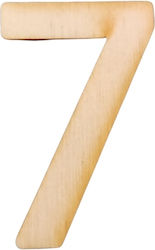 Ξύλινος Αριθμός 7 4cm