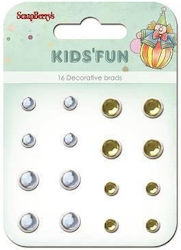 Διπλόκαρφα Kids-fun Yellowish Blue Σετ 16 Τεμ