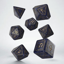 Runic Dice Set Mixed-blue & Gold