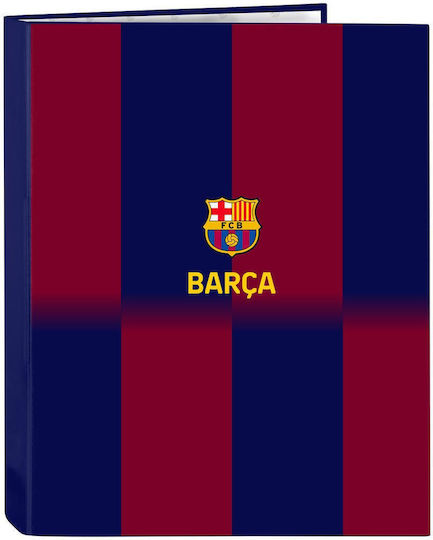 F.C. Barcelona Ντοσιέ με 4 Κρίκους για Χαρτί A4 Μπλε F.c Barcelona