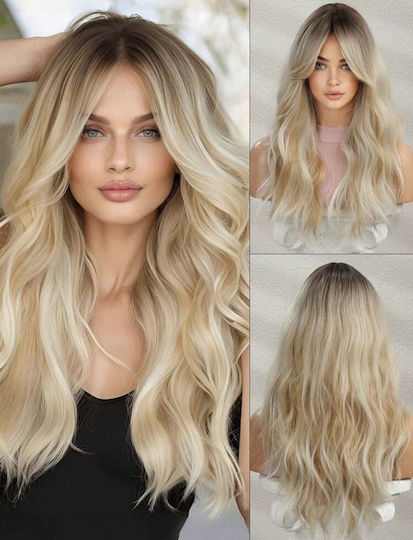 Hair Duty Περούκα με Συνθετική Τρίχα σε Ξανθό Χρώμα 65cm
