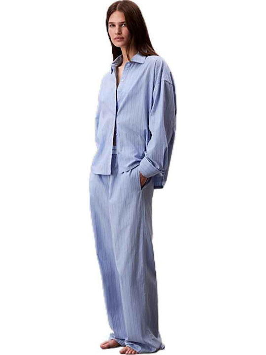 Calvin Klein Summer Women's Pyjama Pants Light Blue