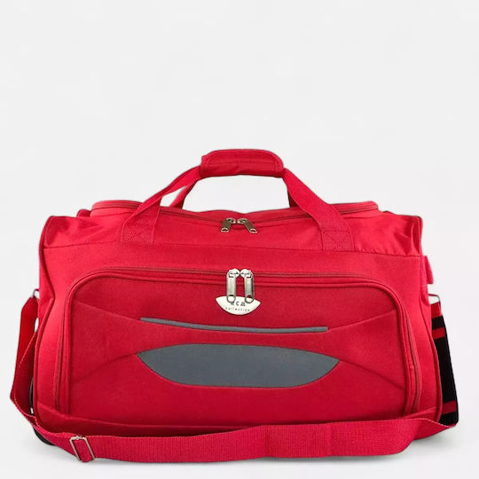 RCM Sack Voyage Red with Wheels Fabric L52xW26xH26cm
