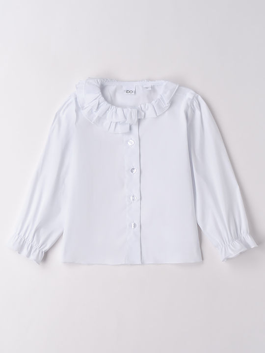 Kids Shirt Long Sleeve White
