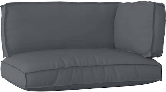 vidaXL Възглавница за Пейка от Палети Въглени 3бр 80x120см. 3329089