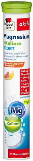Doppelherz Magnesium + Potassium Sport 300mg Special Food Supplement 99g 15 Tablets 15 Effervescent Tablets