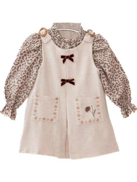 Rochie pentru Copii Animal Print Beige Leopard