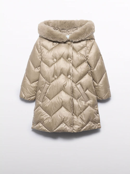 Kids' Casual Jacket Long with Hood Gold