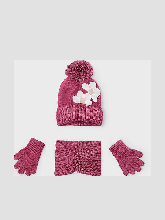 Mayoral Kids Beanie Set with Scarf & Gloves Kni...