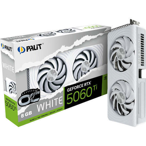 Palit GeForce RTX 5060 Ti 8GB GDDR7 White OC Κάρτα Γραφικών
