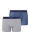 Мъжки боксерки Grey Marl, Steel Blue, White 2Опаковка