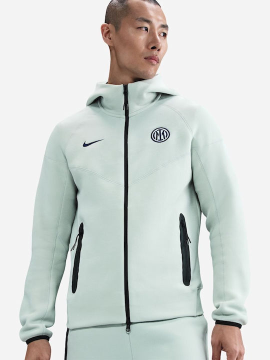 Nike Inter Milan Tech Tech Fleece Sweatshirt with Hood Green