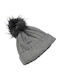 Pom Pom Beanie Γυναικείος Σκούφος Πλεκτός σε Γκρι χρώμα