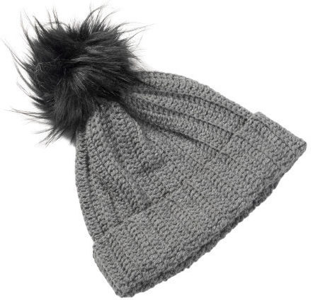 Pom Pom Beanie Γυναικείος Σκούφος Πλεκτός σε Γκρι χρώμα