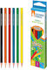 Set 6 Colored Pencils Flexible Hexagonal Ergonomic Shape Assorted Colors