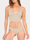 Τοπ Only Vicky Lace Singlet V-neck Acc Peach Taffy Only