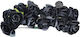 Flori Din Hârtie 8cm Set 12 Bucăți Negre
