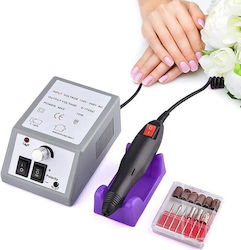 Freza Electrică Unghii 20.000 Rpm 20w Manichiură Profesională 6 Capete de Șlefuire Direcție Dublă