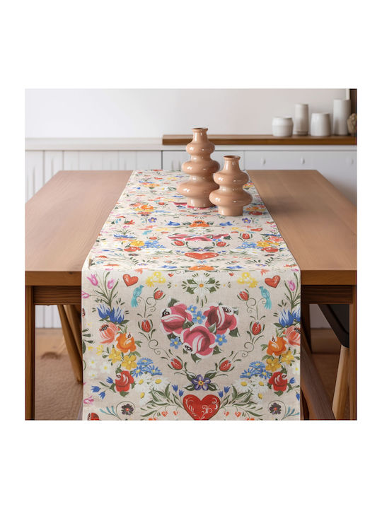 Beauty Home Folklore Hearts Christmas Tableclot...