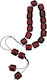 Resin Worry Beads with 19 Beads Burgundy 30cm