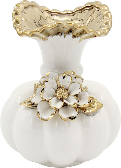 Keskor Ceramic White Vase Φ15xH19cm