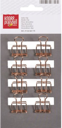 Πιαστρες Μεταλλικες Rose Gold 8τεμ 19mm Prandell