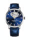 Claude Bernard Ceas Barbati Clasic 40.5mm Automat cu Curea din Piele Albastră
